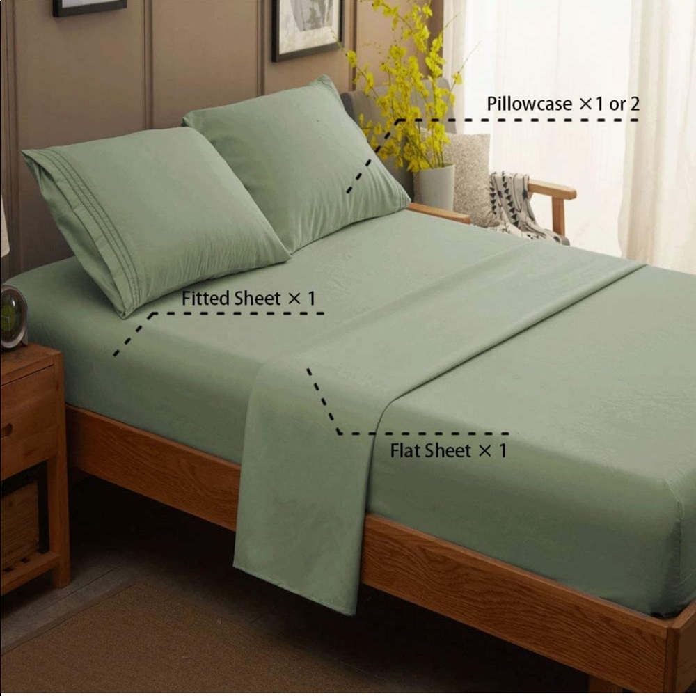 Bed Sheet Set Super Soft Microfiber 1800 Thread Count Luxury Egyptian sheets